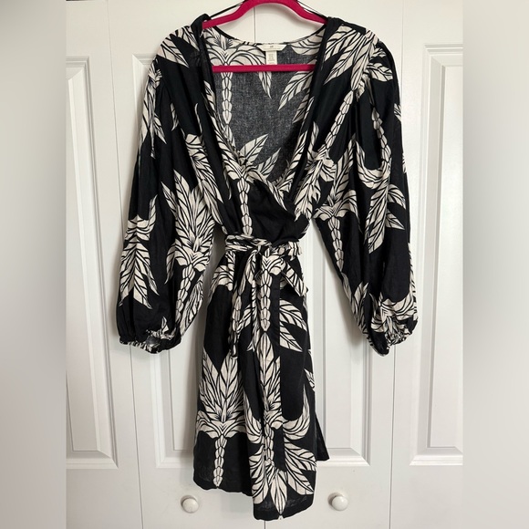 H & M Floral Wrap Dress XXL - Picture 4 of 4